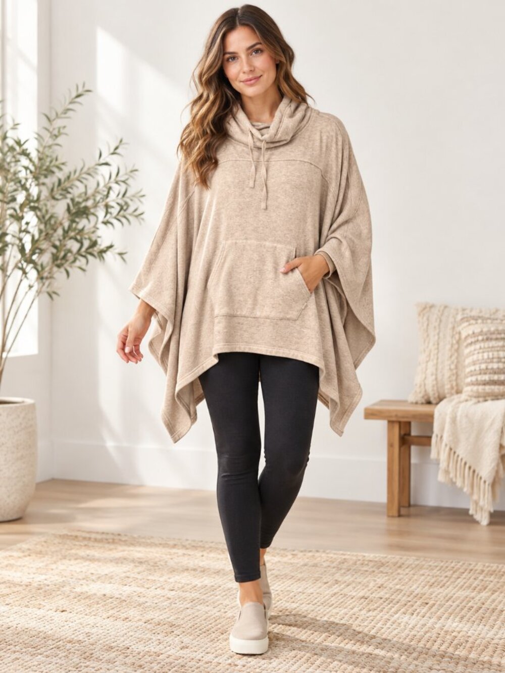 UGG Cowl Neck Poncho Sweater